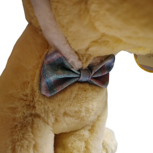 FAO Schwarz Yellow Plush Puppy Dog Labrador Bunny Ears Bowtie Stuffed Animal 12" - Picture 5 of 16